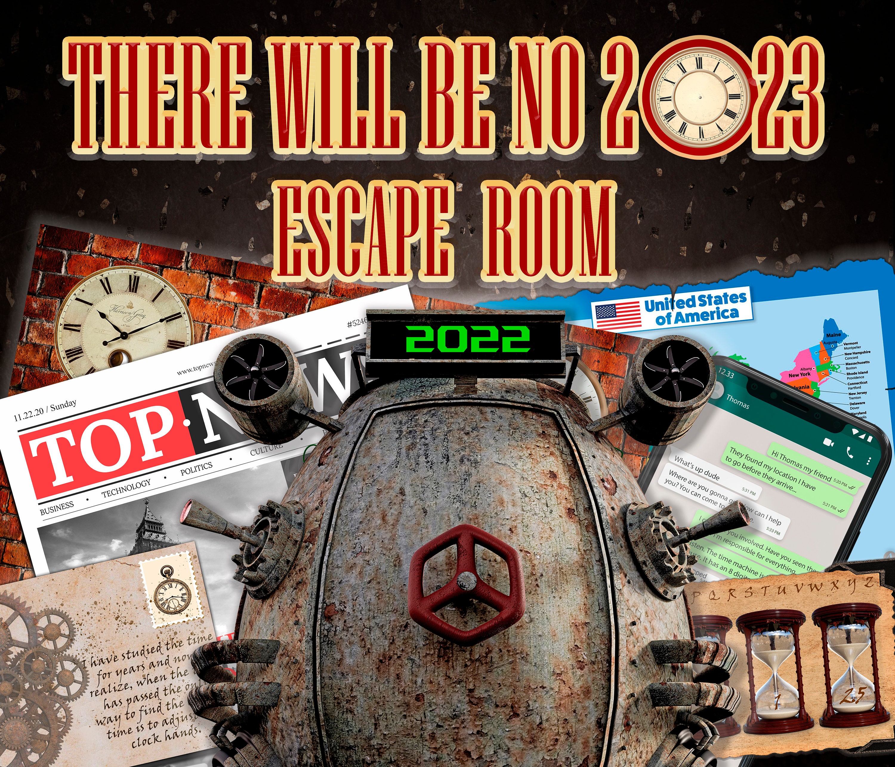 New Years Escape Room Game Kit Adults and Teens Mystery Etsy