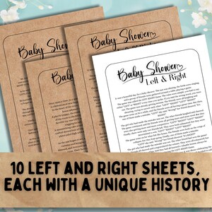 Left Right Baby Shower Game Printable Left Right Game Family Reunion ...