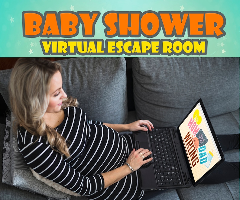 Baby Shower Virtual Escape Room Virtual Games Powerpoint Etsy