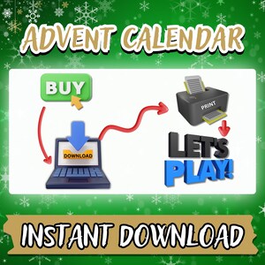 Advent Calendar for Adults Printable for Teens and Family Kids Friendly ...
