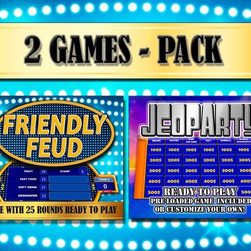 Powerpoint Game Family Feud Game Team Building Games Zoom Etsy Canada
