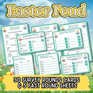Easter Family Feud Game Printable, Family Game Easter Feud Game Party ...