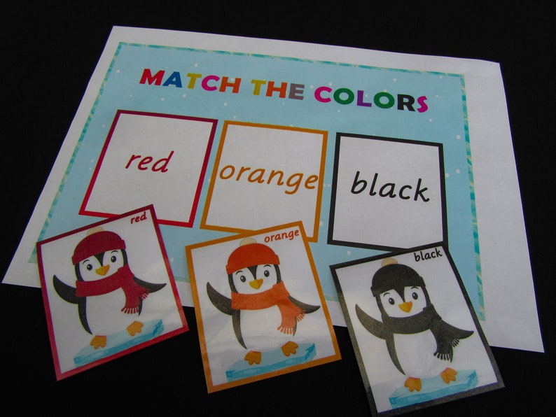 Color Sorting Activity Busy Book Preschool Toddler Penguin DIY - Etsy