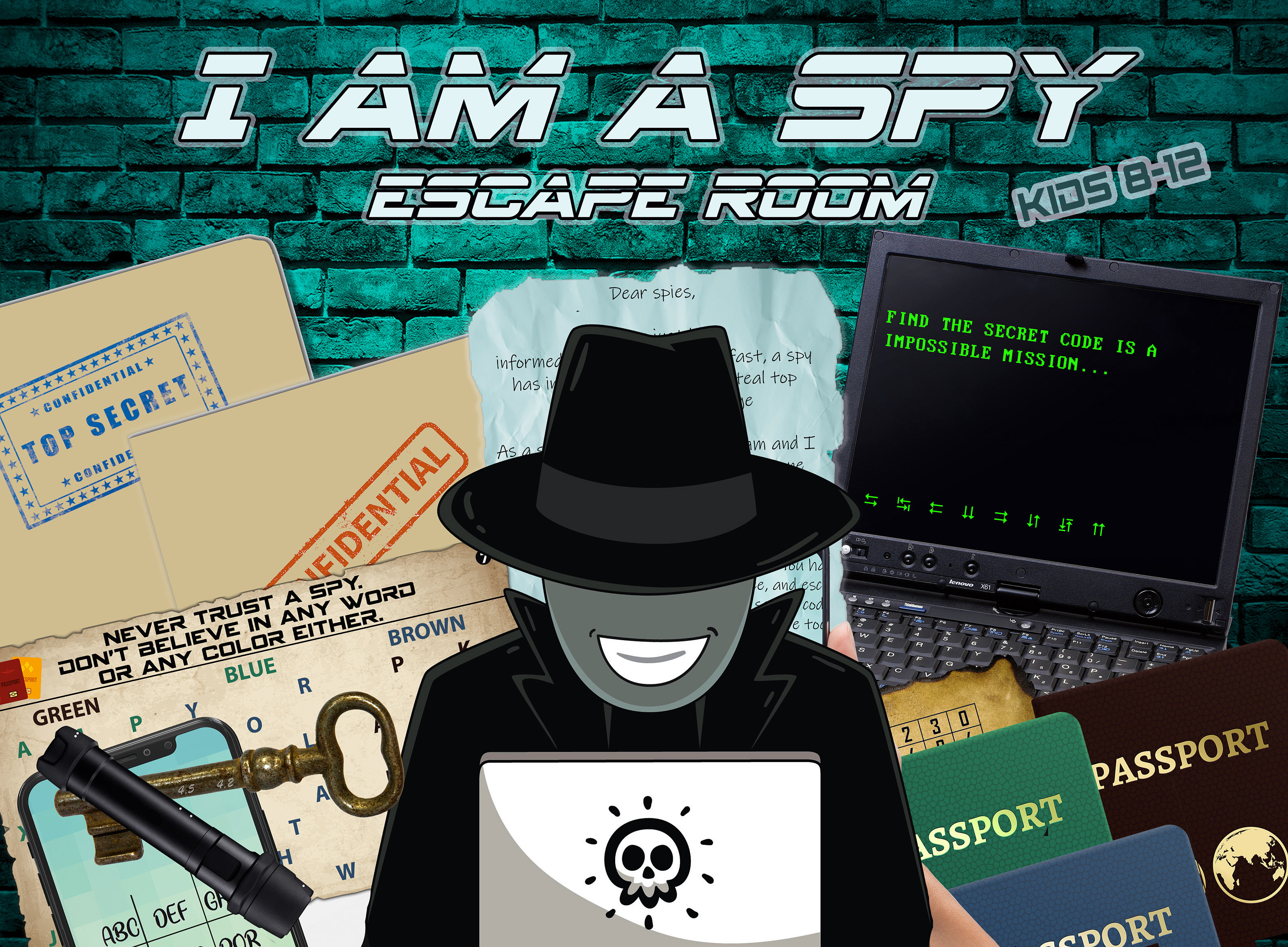 Kids Escape Room I Am A Spy Secret Mission Game Party Top Etsy