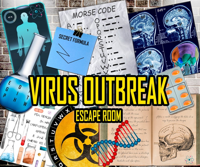 Find The Cure Lab Game Party Birthday Friends Adults Kit Printable Puzzle Laboratory Mystery Games Pdf Print Virus Outbreak Escape Room Digital Prints Art Collectibles Lifepharmafze Com