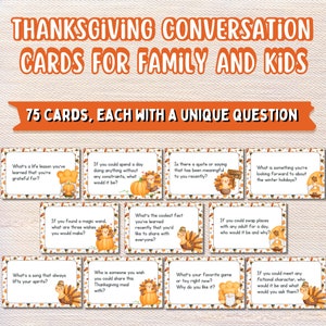 Thanksgiving Conversation Starters Family With Kids Thanksgiving ...