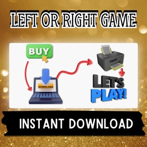 Left Right New Years Game, Family Reunion Gift Exchange Game Printable ...