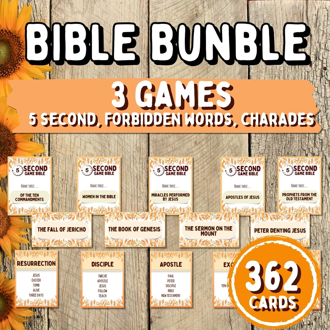 Bible Game Bundle Printable PDF Bible Games Bundle Bible Games for ...
