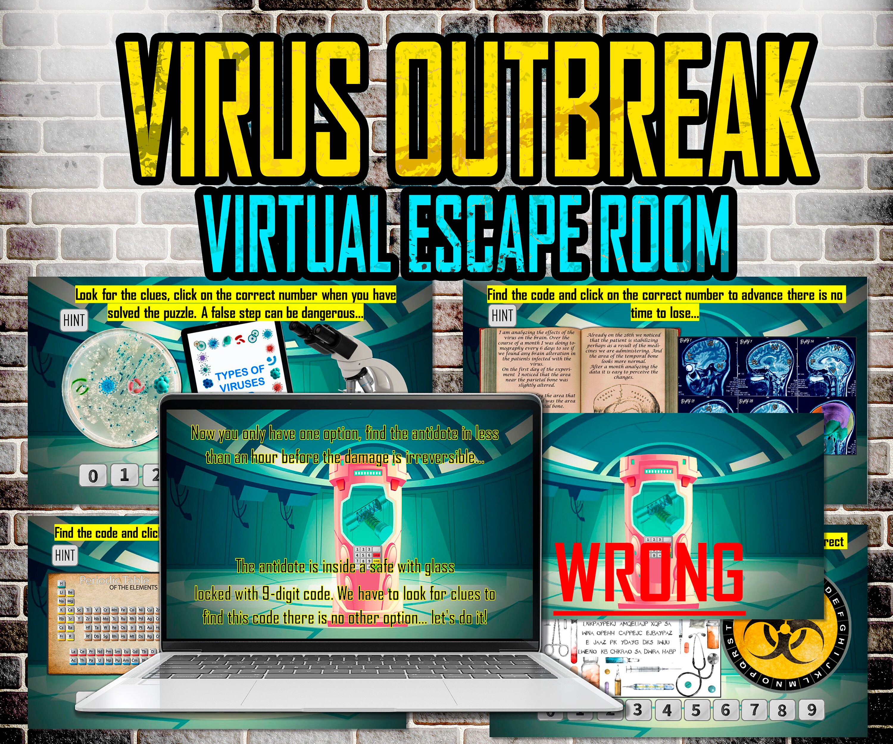 Virtual Escape Room Game Zoom Games Powerpoint Zoom Night Fun Etsy