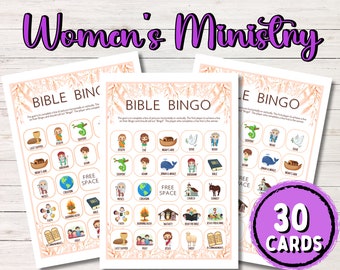 Women Ministry Bingo Printable Game Womens Retreat Games Bible Games Bible Bingo Womens Fellowship Womens Ministry Bingo Game Christian game