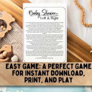 Left Right Baby Shower Game Printable Left Right Game Family Reunion ...