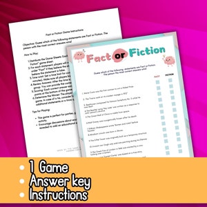 Fact or Fiction Question Game, Icebreaker Games Trivia Questions ...