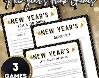 New Years Drinking Game Printable Bar Crawl Games for Adults Pub Crawl Game New Years Eve Party Adult Games Dice Pass the Drink If Game Dice