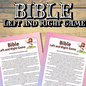 Left Right Bible Game Sunday School Bible Games Left or Right Game ...