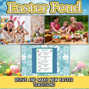 Easter Family Feud Game Printable, Family Game Easter Feud Game Party ...