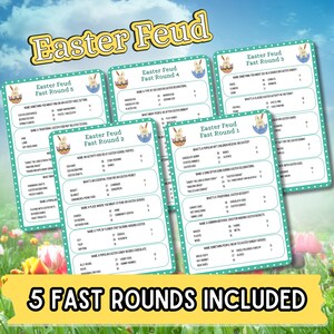 Easter Family Feud Game Printable, Family Game Easter Feud Game Party ...