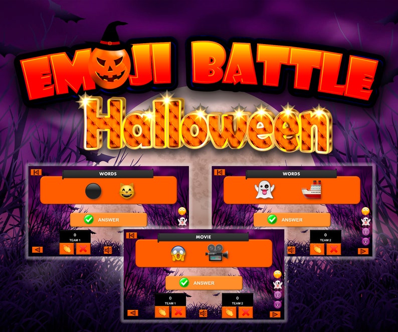 Halloween Emoji Game Emoji Guess Game Halloween Emoji - Etsy