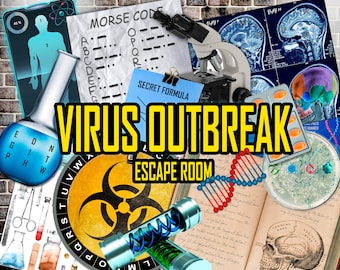 Escape Room Kit Virus Outbreak Escape Room at Home Printable Escape Room Games Teens Pdf Escape Room Adults Escape Room kit Printable Escape