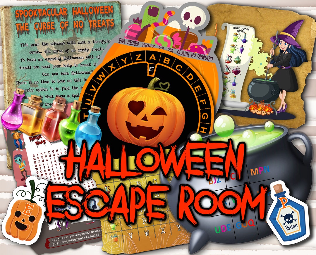 Escape Room Halloween for Kids Escape Game Kit Party Etsy