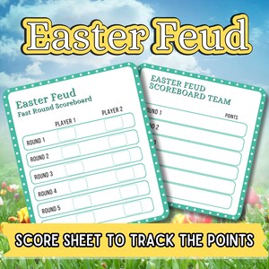 Easter Family Feud Game Printable, Family Game Easter Feud Game Party ...