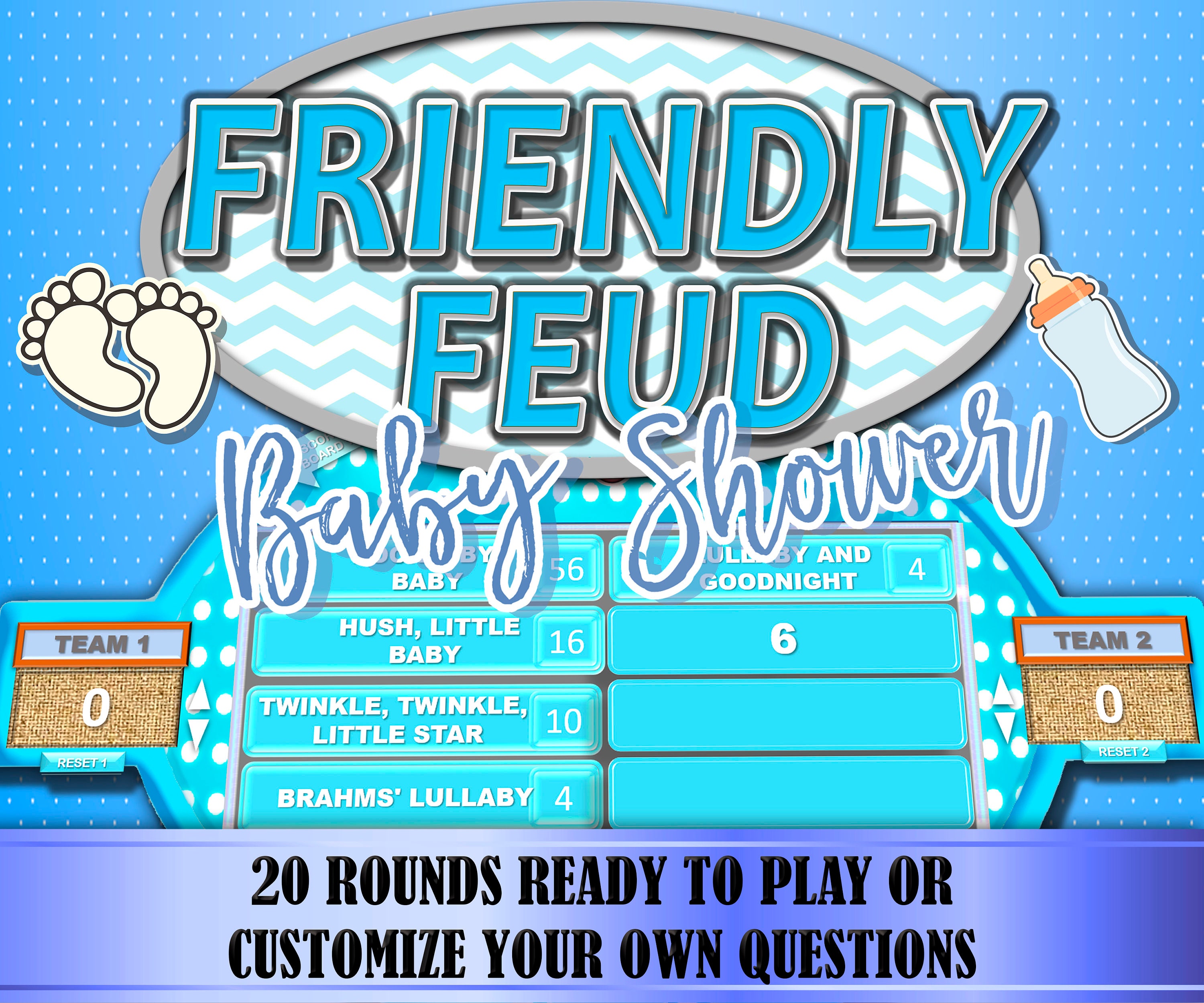 Baby Shower Boy Virtual Friendly Feud Game Customizable Etsy Canada