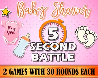 5 Second Battle Baby Shower Girl Game Easy Customize Virtual PowerPoint Zoom Night Rule Family Feud Zoom Games Father Customizable fortune