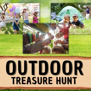 Outdoor Scavenger Hunt Printable Game for Kids backyard games Treasure Hunt Clues Fun Outdoor Games Lawn Games for Kids Scavenger Hunt Clues image 3