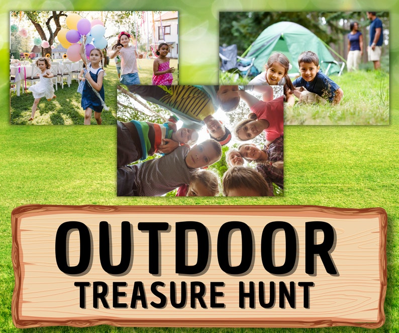 Outdoor Scavenger Hunt Printable Game for Kids backyard games Treasure Hunt Clues Fun Outdoor Games Lawn Games for Kids Scavenger Hunt Clues image 3