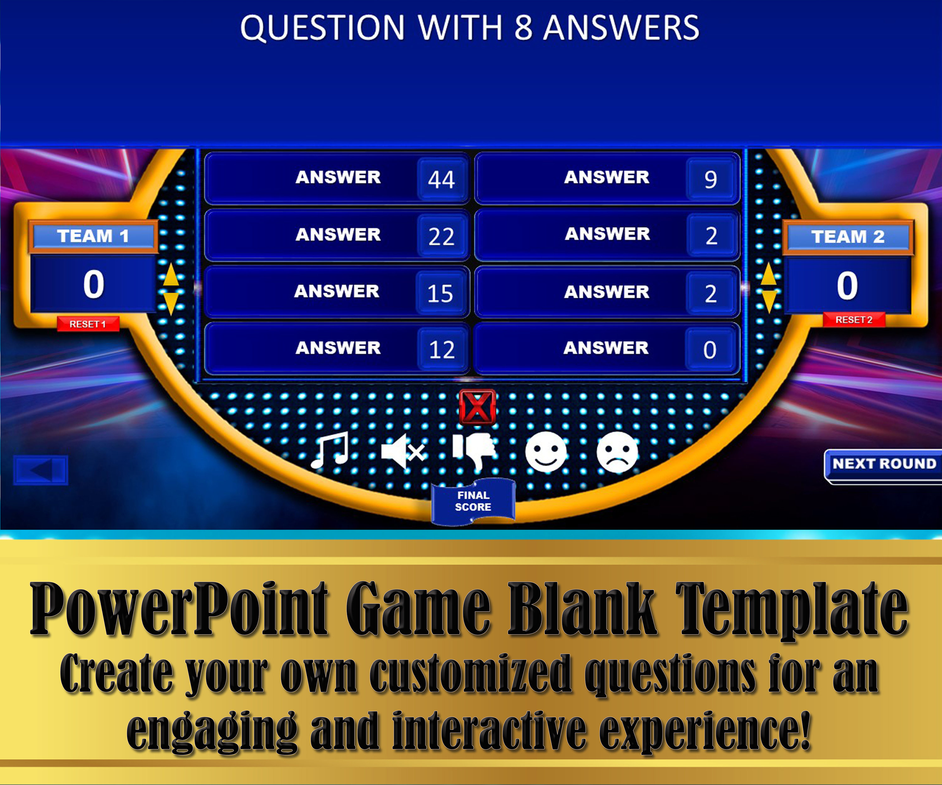 Free Printable Family Feud Game Templates [PPT] For Teachers