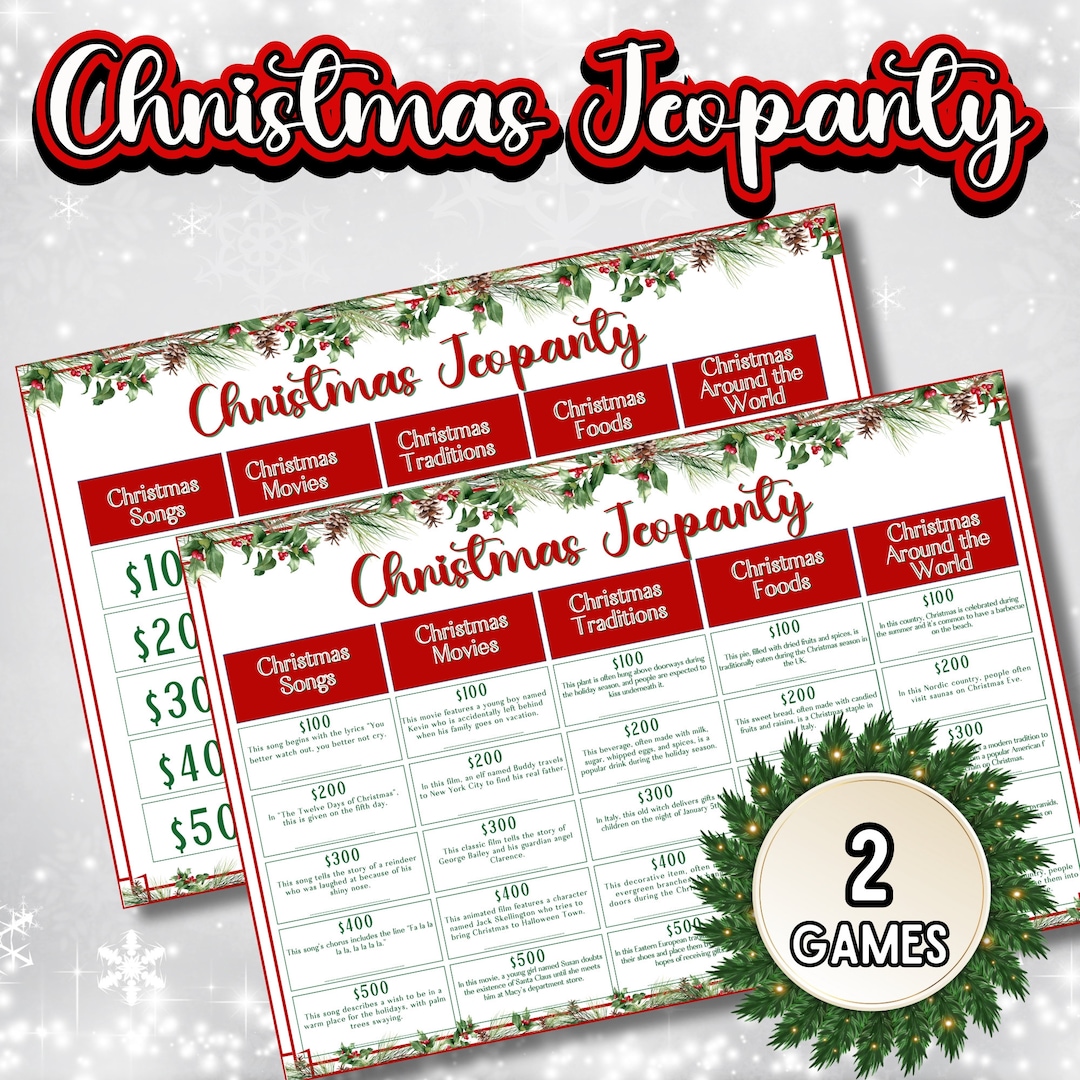 Christmas Game Jeopardy Printable - Il 1080xN.5462230218 M4le 