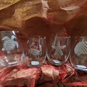 Custom Engraved 15 oz. Stemless Wine Glasses