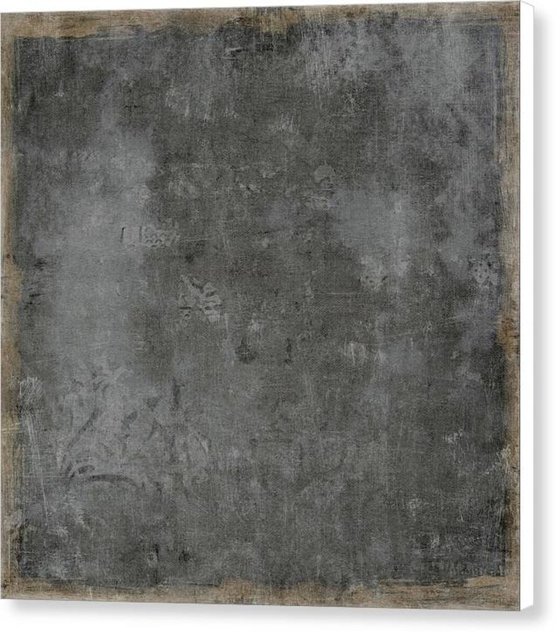 Dark Grey Canvas Print Wall Art Wall Decor Decorative Etsy
