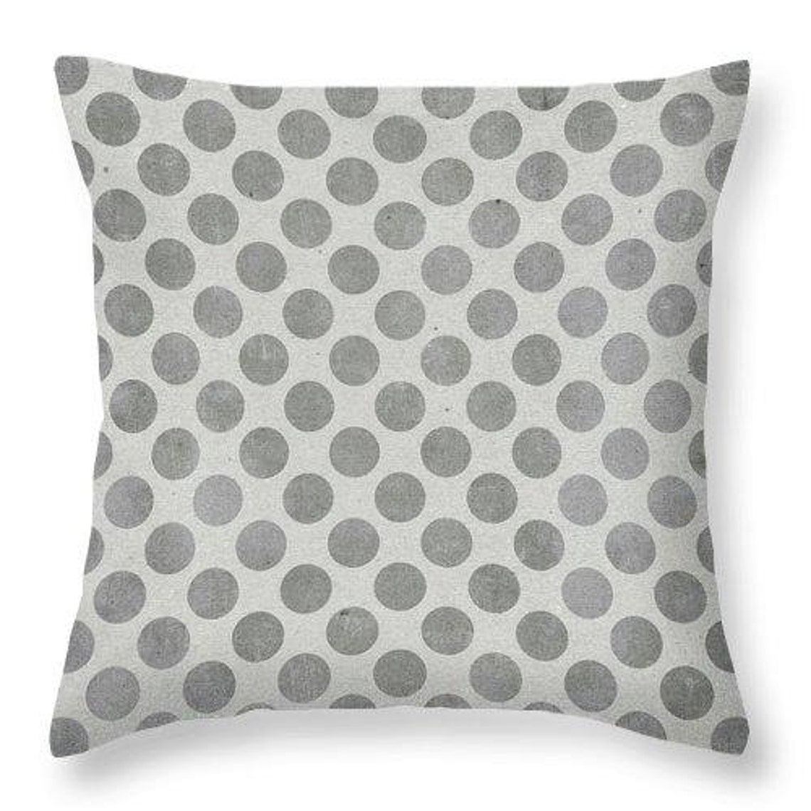 Grey Polka Dots Grey Dots Throw Pillow Throw Pillow Cover Etsy