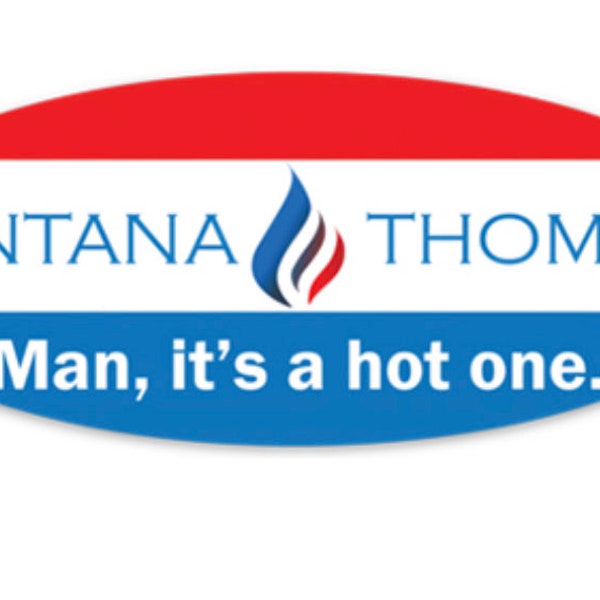 Santana & Thomas - Man, It's a Hot One  Political Sticker