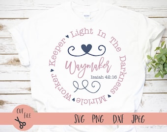 Waymaker Dot Rainbow svg eps dxf png Files for Cutting Machines Cameo Cricut, Bible Quote, Scripture, Sublimation, Christian Sayings