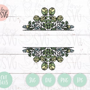 Monogram Wreath Svg, Wreath Svg, Floral Wreath Svg, Monogram Frame Svg, Monogram Svg, Svg Files for Cricut, Wreath Clipart, Frame Cut File