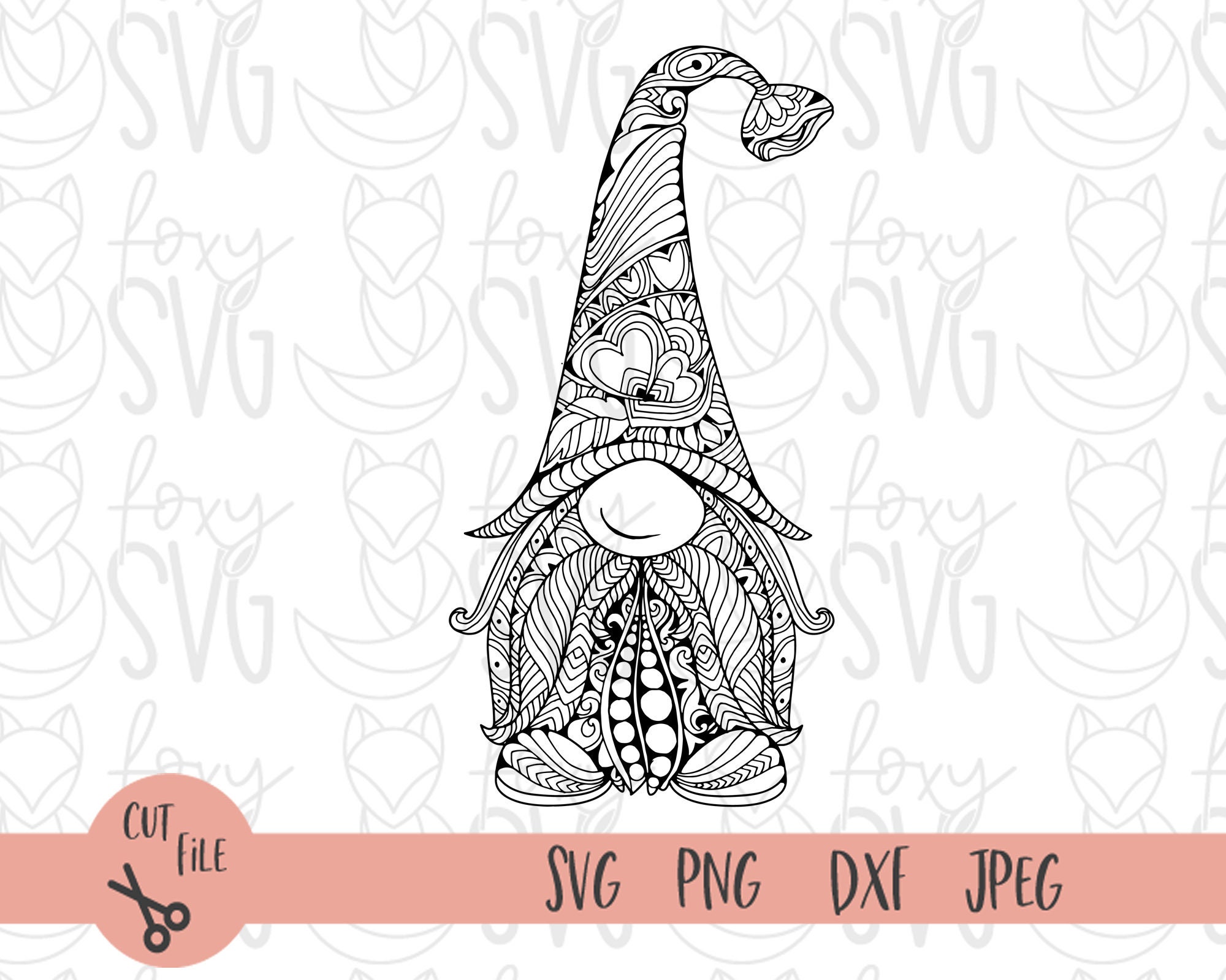 Gnome SVG / Zentangle SVG / Mandala Svg / Svg Files for Cricut | Etsy