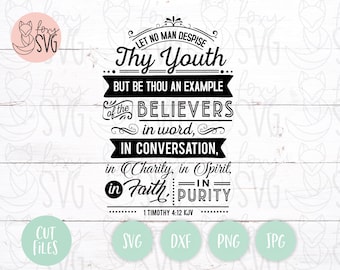 Let no Man Svg, Christian Svg, Jesus Svg, Bible Verse Svg, Religious Svg, Faith Svg, Svg files for Cricut, Scripture Svg, Bible Svg