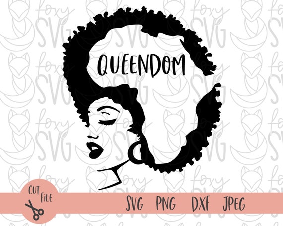 Afro Woman SVG, Afro Girl Svg, Afro Queen Svg, Afro Lady Svg, Curly Hair Svg, Black Woman, For Cricut, For Silhouette, Cut Files, Dxf, Png