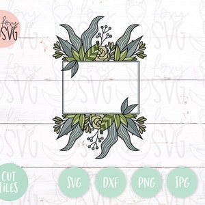 Wedding Monogram Svg, Wreath Svg, Monogram Wreath Svg, Monogram Frame Svg, Svg Files for Cricut, Floral Wreath Svg, Wreath Clipart