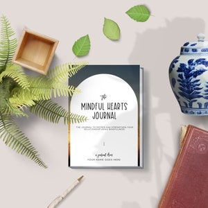 Mindful Hearts Journal, Couples Therapy, Relationship Journal, Guided Journal, Anniversary Gift, Therapy Worksheets, Gift For Couples
