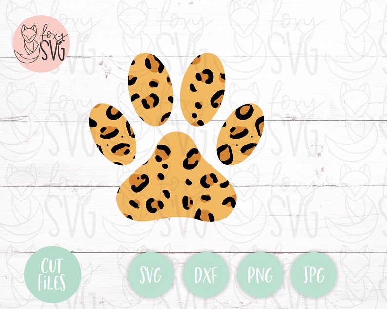 Paw Print Svg Leopard Print Svg Animal Print Svg Leopard | Etsy