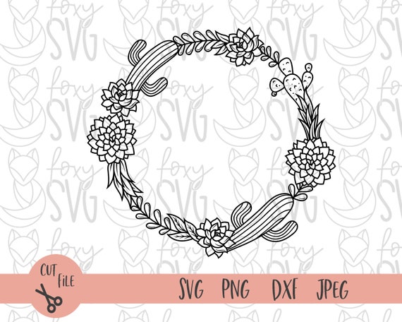 Download Clip Art Floral Frame Svg Instant Download Floral Svg Flower Monogram Cactus Svg Floral Wreath Svg Svg Files For Cricut Wreath Clipart Art Collectibles