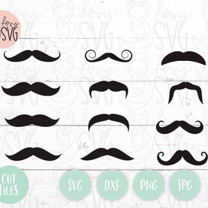 Mustache Svg Bundle, Mustache Silhouette, Mustaches Svg, Mustache Clipart, Moustache Svg, Mustache Vector, Svg Files for Cricut, Svg Files