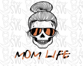 Momlife Sugar Skull,Sublimation Design,Sublimation PNG,Printable Artwork,Digital Art,Mom life PNG, DIGITAL Sublimation Download,Transfer
