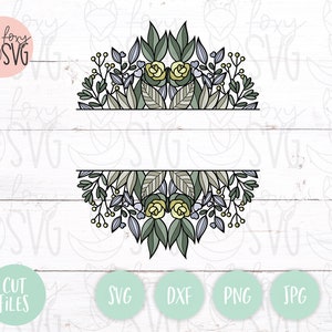 Floral Wreath Svg, Cactus Wreath Svg, Wedding Monogram Svg, Wreath Svg, Monogram Wreath Svg, Monogram Frame Svg, Svg Files for Cricut