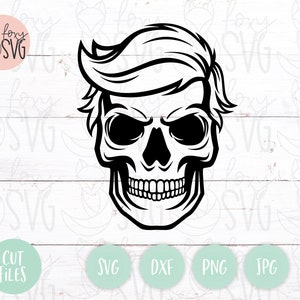 Trump Cráneo Svg, Trump 2020 Svg, Cráneo de Azúcar Svg, Donald Trump Svg, Trumphiser Svg, Flag Svg, Trump Svg, Skull Svg, Halloween Svg, Svg Files