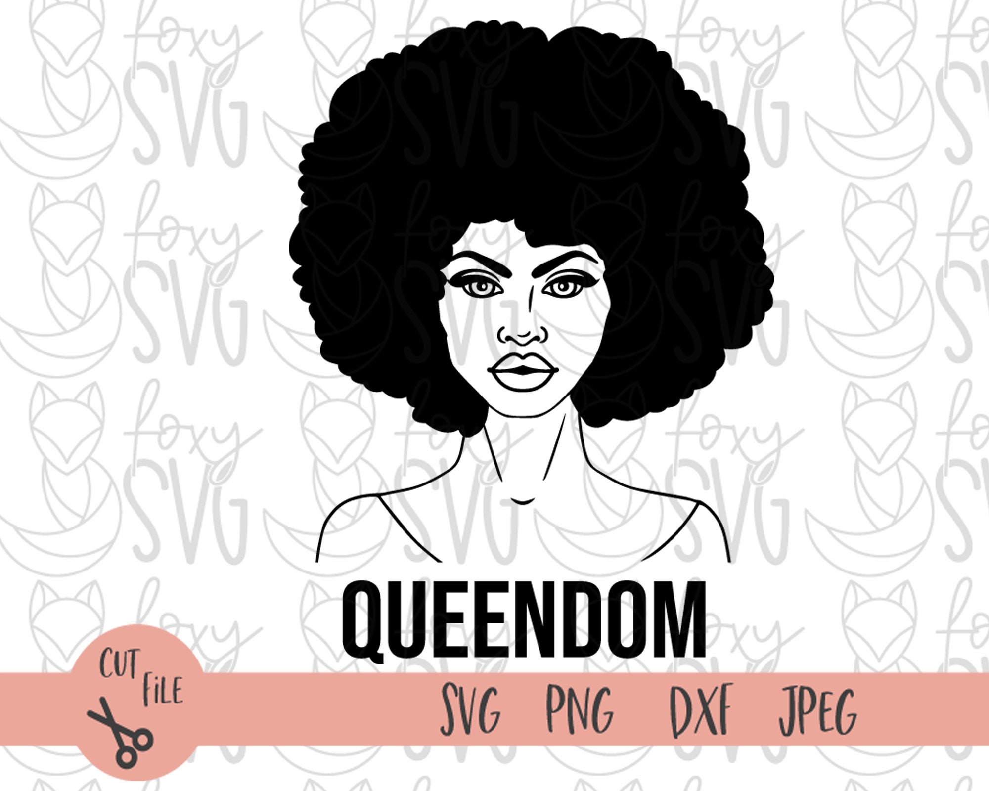 Afro Woman Svg Afro Girl Svg Afro Queen Svg Afro Lady Svg Curly Hair Svg Black Woman For