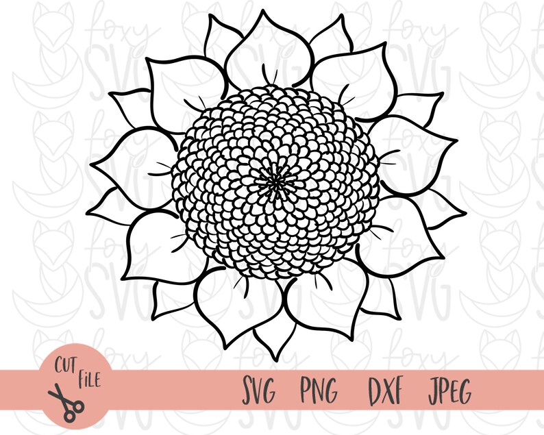 Free Free 104 Silhouette Sunflower Svg Black And White SVG PNG EPS DXF File