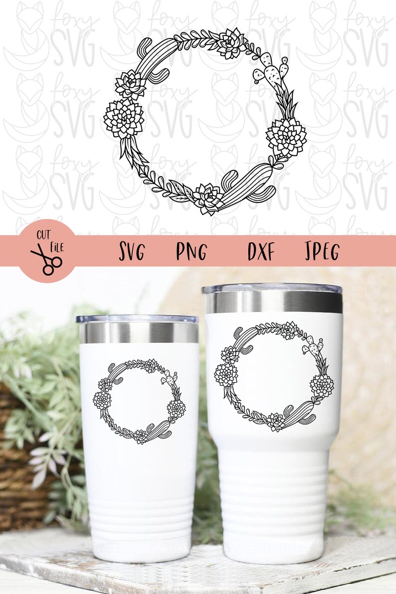 Download Flower Monogram Floral Frame Svg Wreath Clipart Svg Files ...